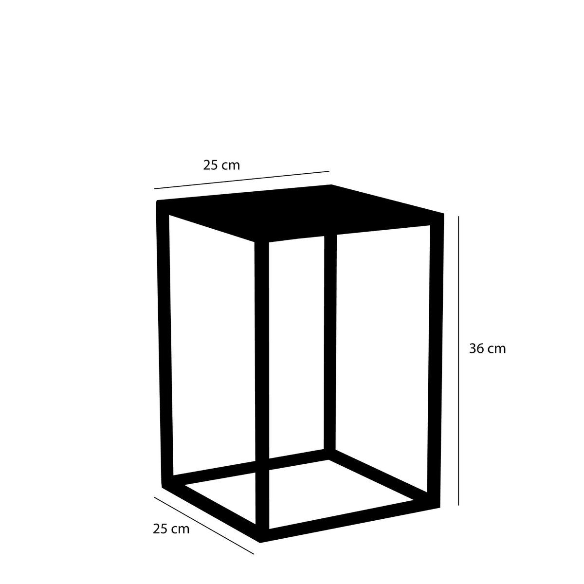 Noah Bijzettafel Set van 2 Zwart Hoog