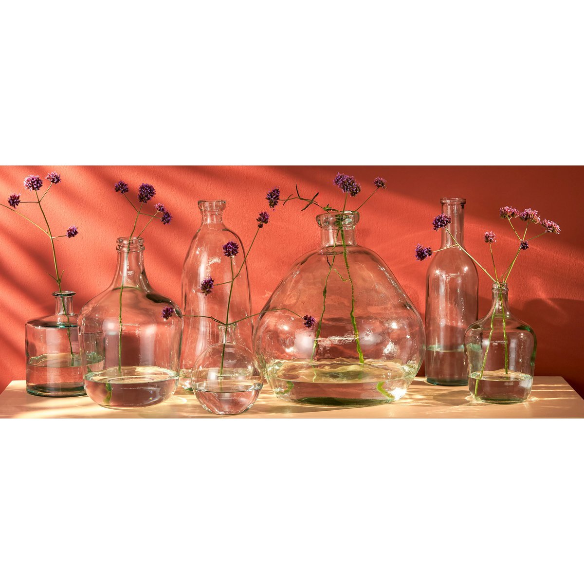 Clear Flesvormige Vaas Transparant H51 x Ø22 cm