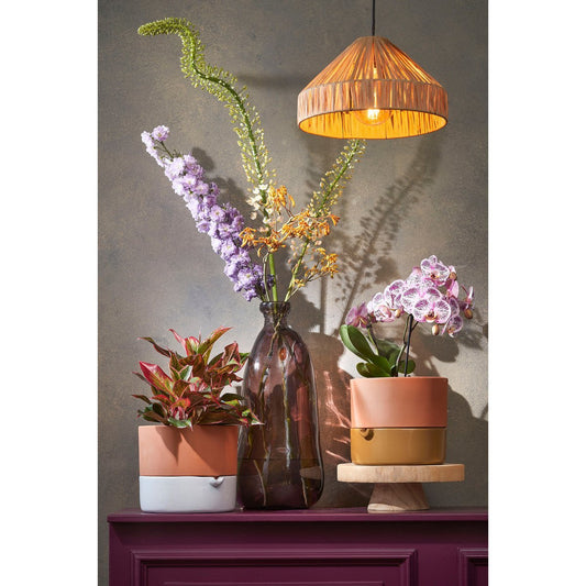 Elli Hanglamp Raffia Lichtbruin