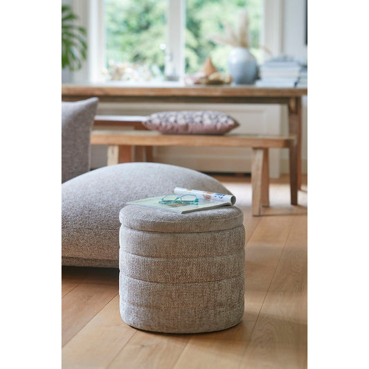 Panda Opbergpoef H41 x Ø42 cm Lichtgrijs