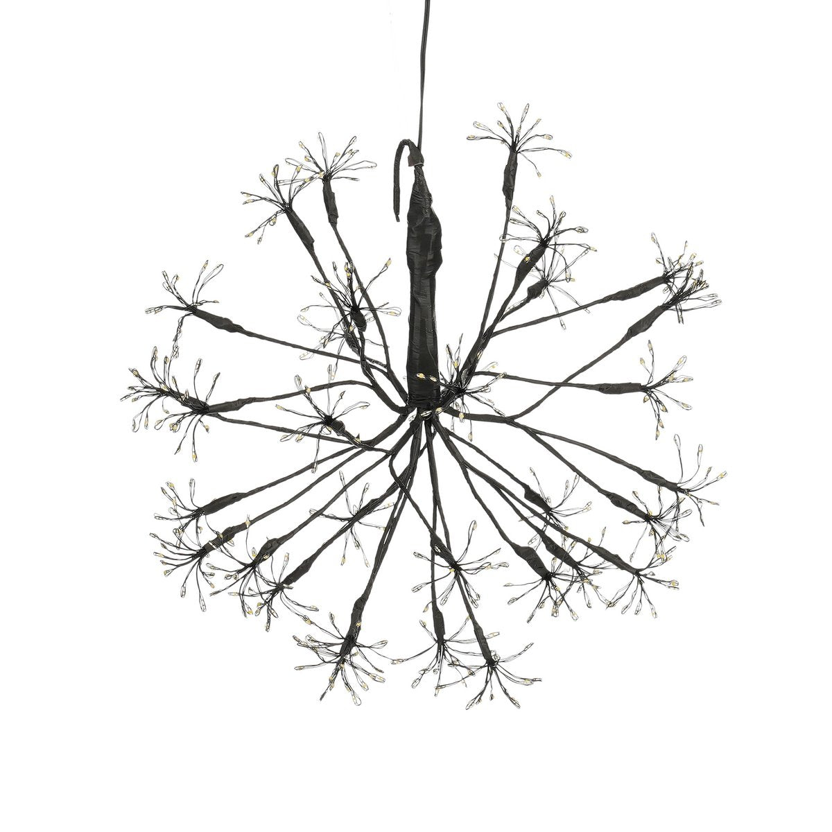 Ronde Bal met Warm Witte LED Lampjes Ø40 cm zwart Kerstverlichting