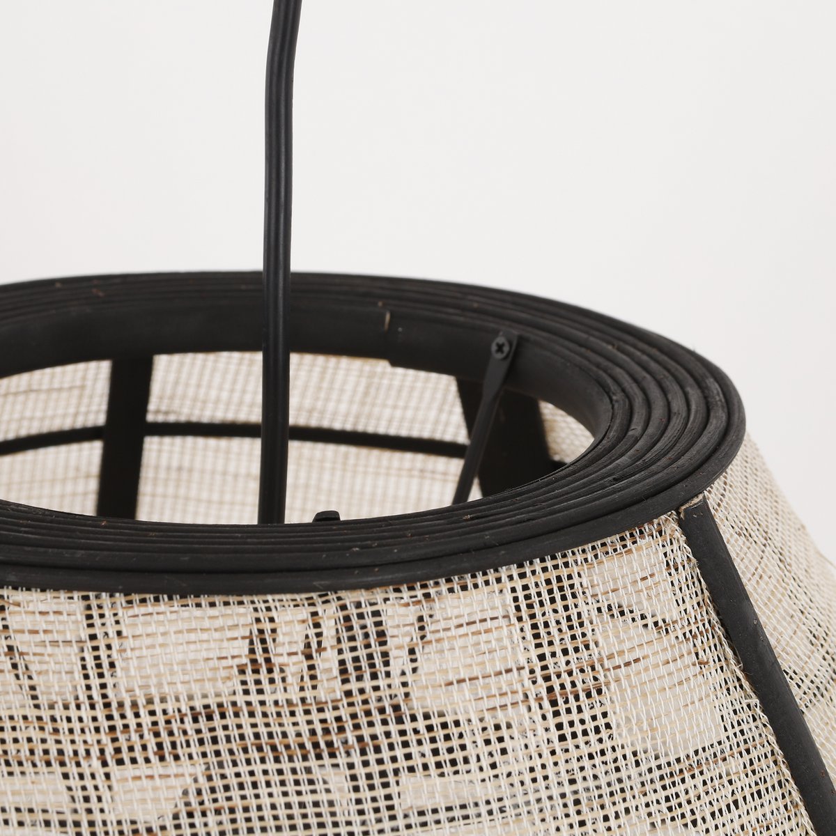 Eliza Hanglamp Beige met Zwarte Details