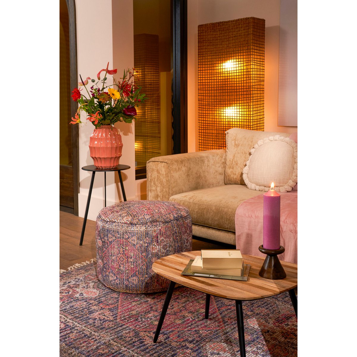 Unica Vaas H33 x Ø27 cm Keramiek Roze