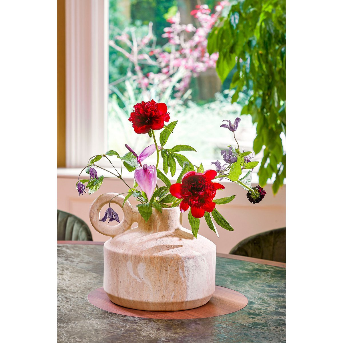 Velora Vaas Keramiek Beige Rond