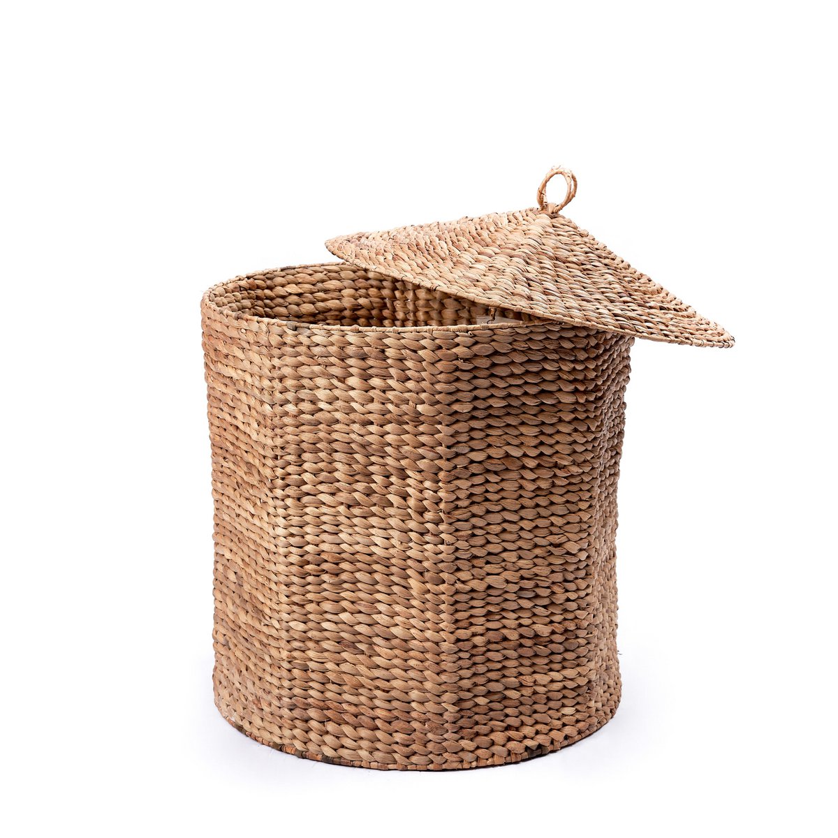 Tura Opbergmand met deksel | Decoratieve wasmand van waterhyacint 3 maten