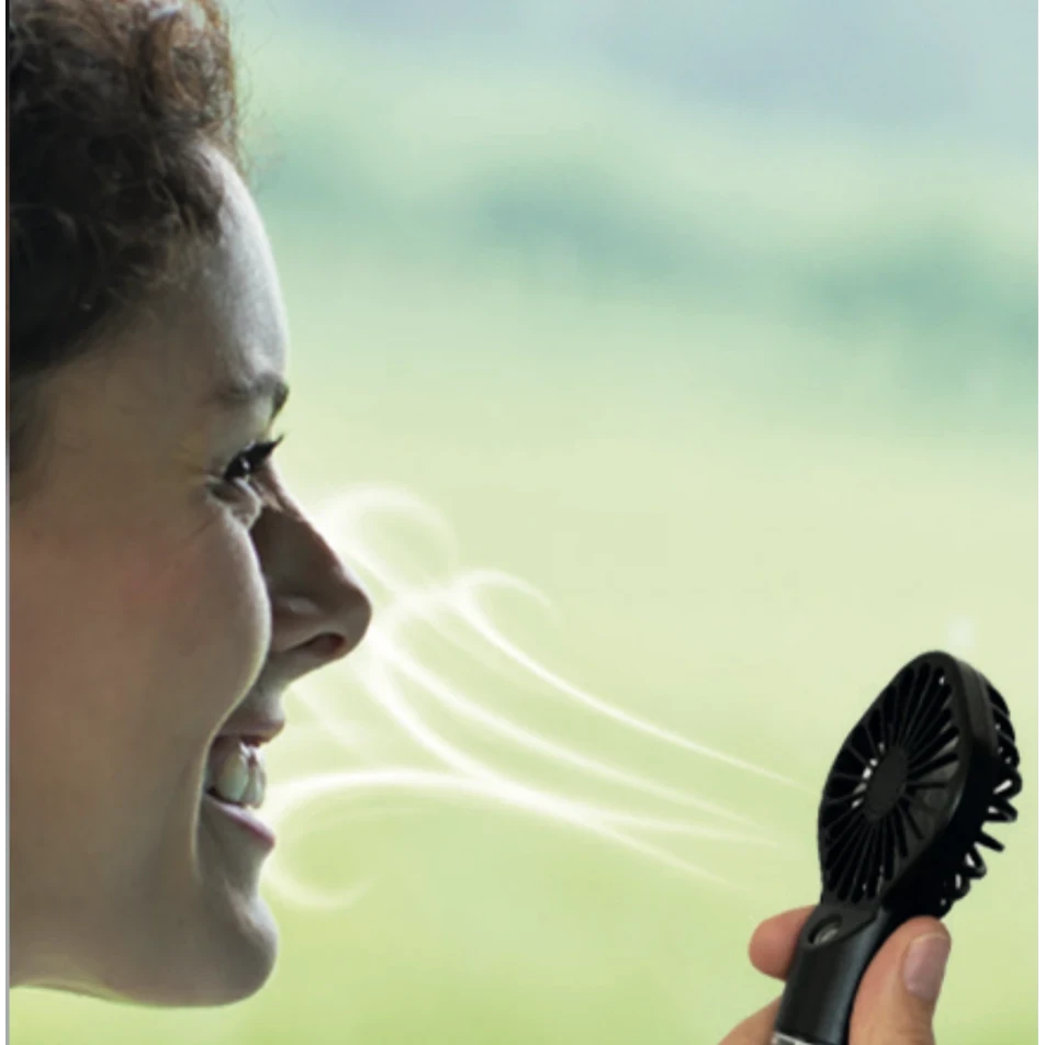 Mistral Draagbare Vernevelingsventilator met Etherische Olie Mist Oplaadbare Mini Ventilator met 4 Snelheden & Mistfunctie (20 ml, tot 8 uur)