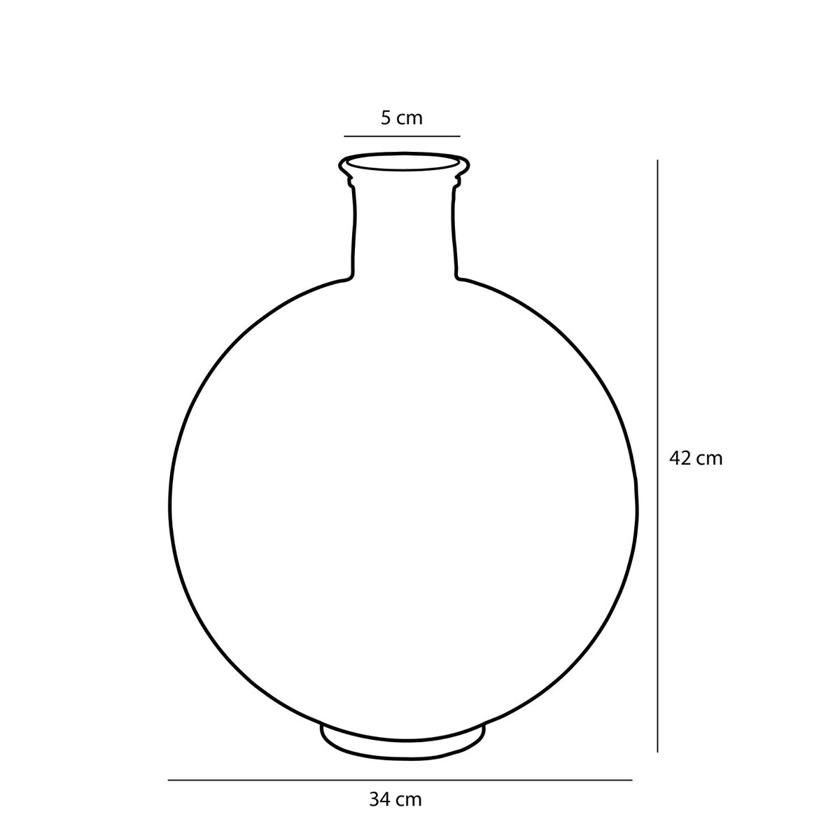 Clear Fles Vaas met Structuur Lichtroze