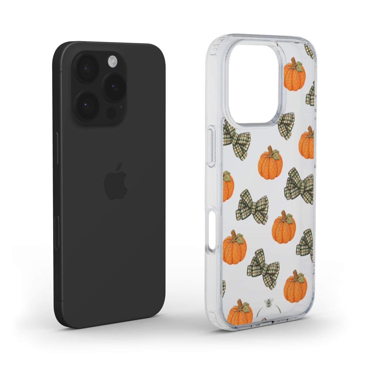 Pumpkin Bows Clear Phone Case