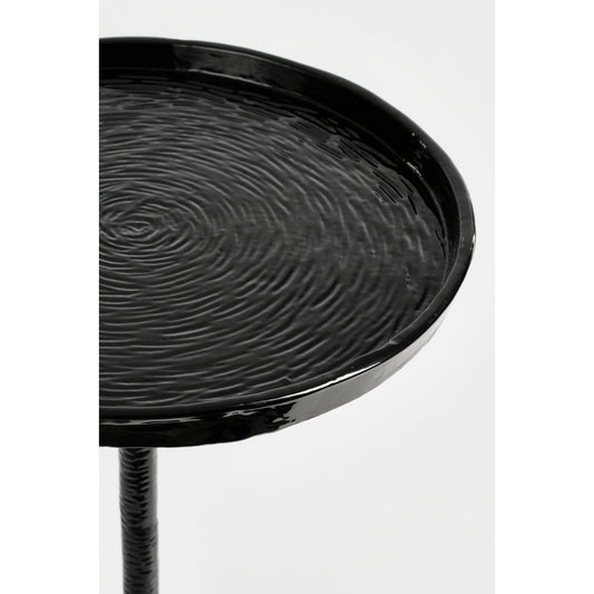 Lumo Bijzettafel H58 x Ø34 cm Gerecycled Aluminium 100% FSC Zwart