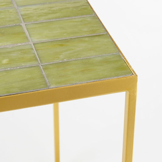 Rosie Bijzettafel voor Buiten Set van 2 L38 x B38 x H48 cm Metaal Groen