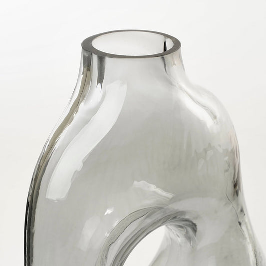 Uniq Clear Vaas glas  Grijs  L19 x B11 x H25 cm