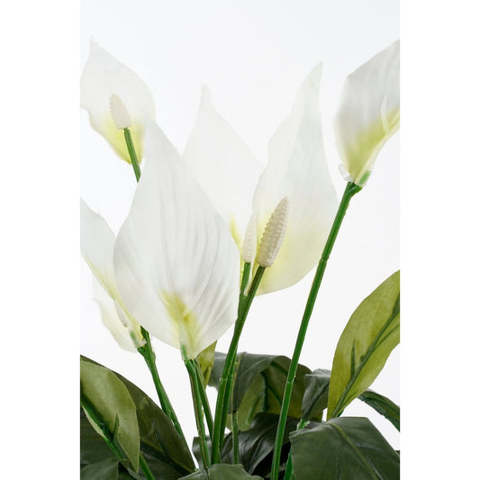 Spathiphyllum Kunstplant in Bloempot Stan H50 x Ø40 cm Wit