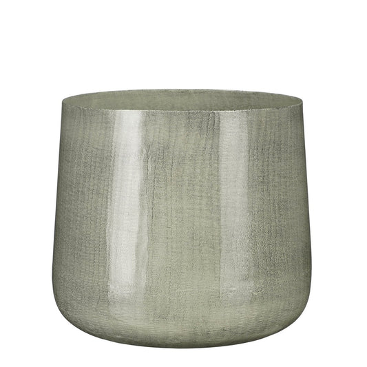 Arvaya Bloempot Industriële Stijl Lichtgrijs H24 x Ø26 cm