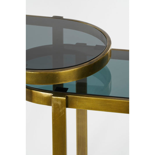 Sem Metalen Bijzettafel Goud Set van 2 L54 x B34 x H56 cm