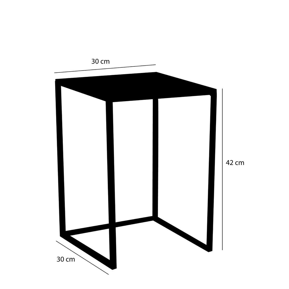 Noah Bijzettafel Set van 2 Zwart Hoog