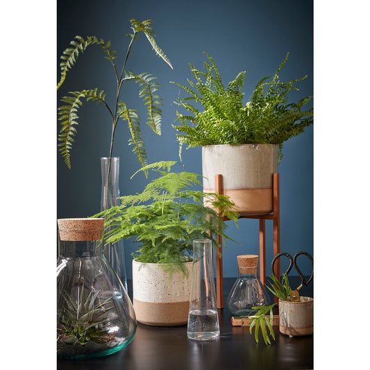 Azurra half Crème  Bloempot H18 x Ø21 cm Crème