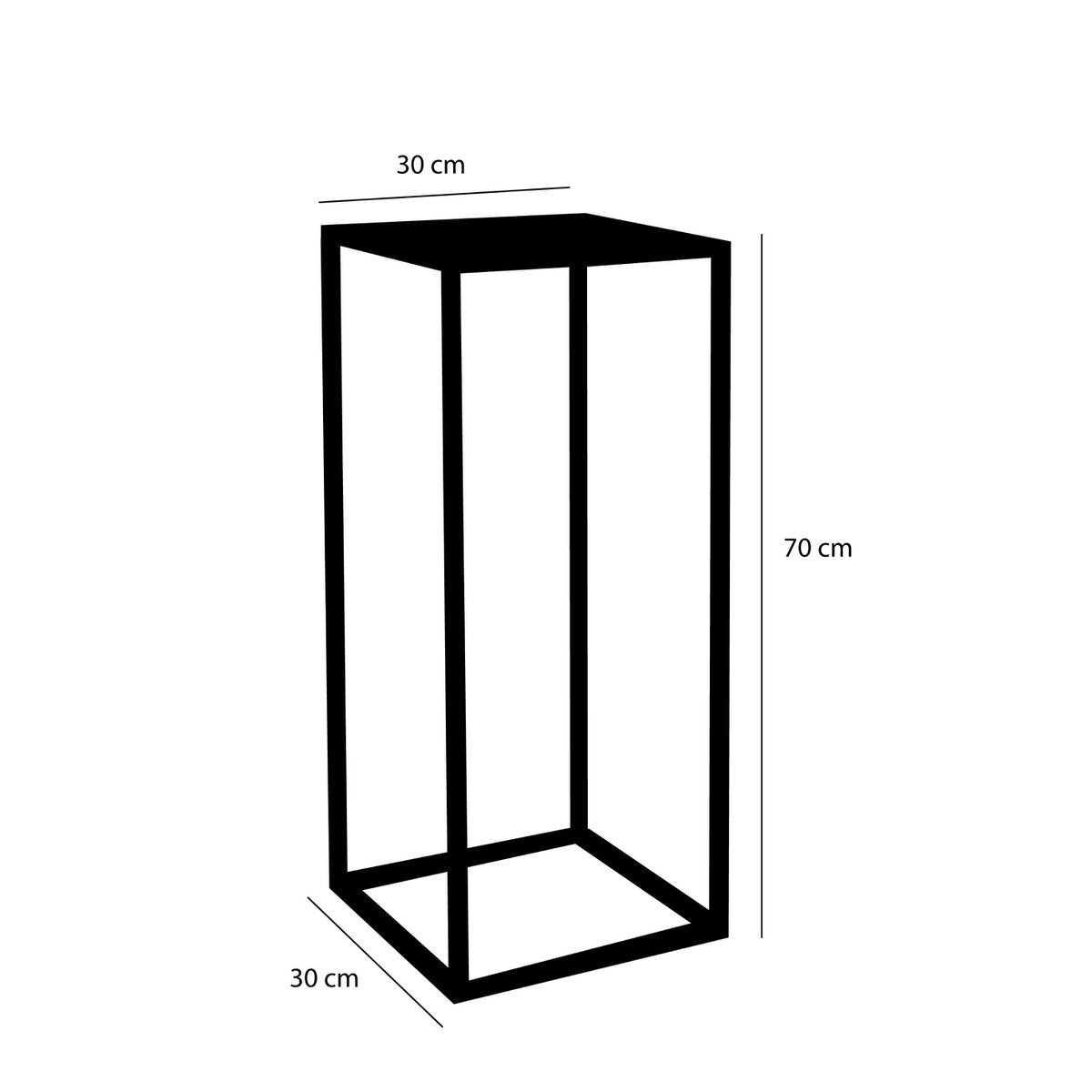Noah Bijzettafel Set van 2 L30 x B30 x H70 cm Metaal Zwart