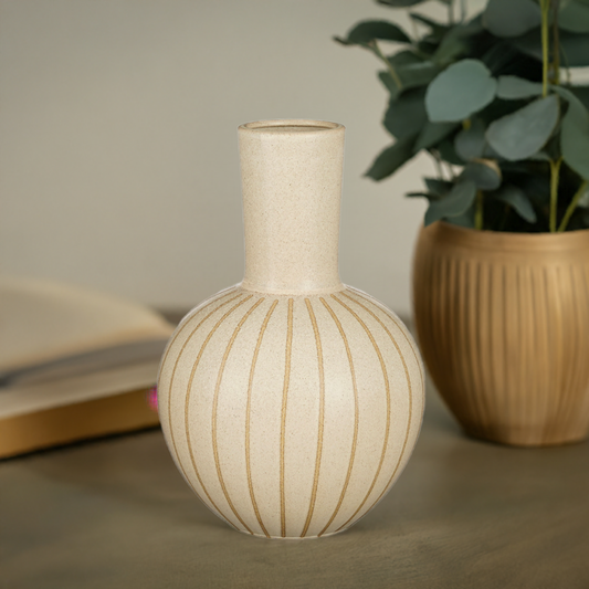 Bolla Vaas H42 x Ø28 cm Keramiek Crème
